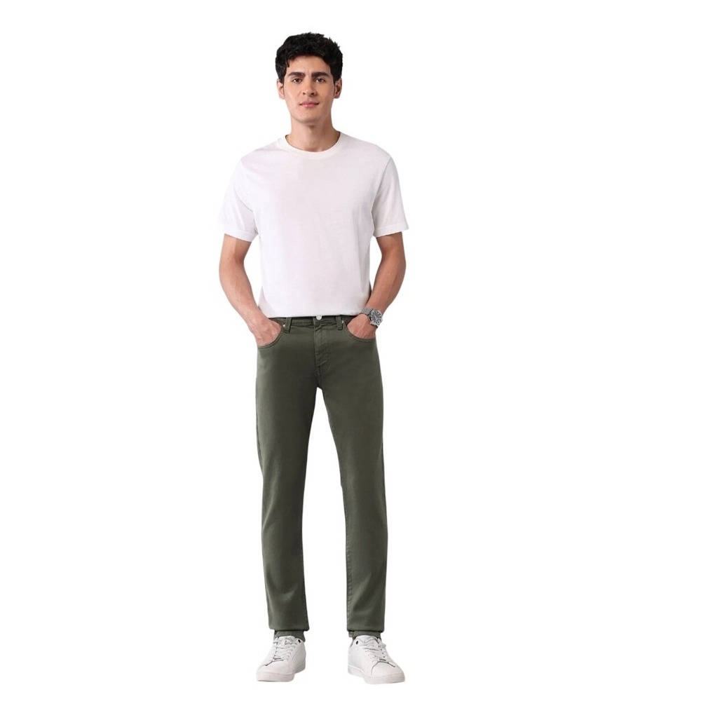 Good American Good Classic Jeans Fern Green Straight Leg High‎ Rise GC727T 10/30